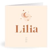 Geboortekaartje naam Lilia m1