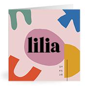 Geboortekaartje naam Lilia m2