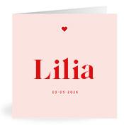 Geboortekaartje naam Lilia m3