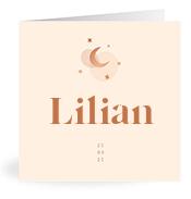 Geboortekaartje naam Lilian m1
