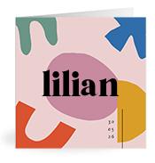 Geboortekaartje naam Lilian m2