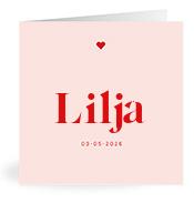Geboortekaartje naam Lilja m3