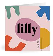 Geboortekaartje naam Lilly m2