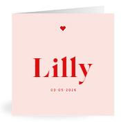 Geboortekaartje naam Lilly m3