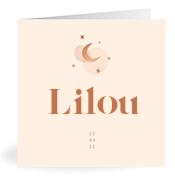 Geboortekaartje naam Lilou m1