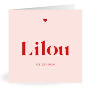 Geboortekaartje naam Lilou m3