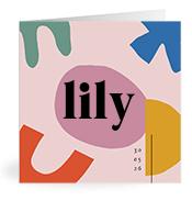 Geboortekaartje naam Lily m2