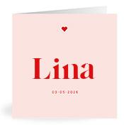 Geboortekaartje naam Lina m3