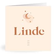 Geboortekaartje naam Linde m1