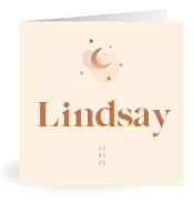 Geboortekaartje naam Lindsay m1