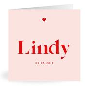 Geboortekaartje naam Lindy m3