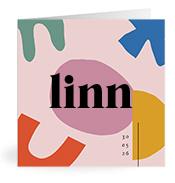 Geboortekaartje naam Linn m2