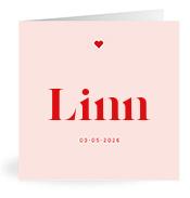 Geboortekaartje naam Linn m3