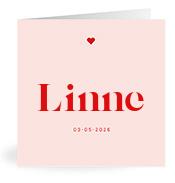 Geboortekaartje naam Linne m3