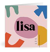 Geboortekaartje naam Lisa m2