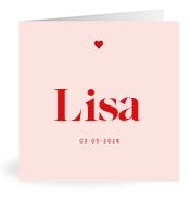 Geboortekaartje naam Lisa m3