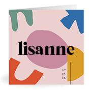 Geboortekaartje naam Lisanne m2