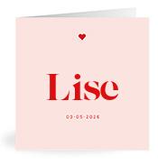Geboortekaartje naam Lise m3