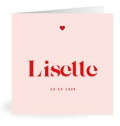 Geboortekaartje naam Lisette m3