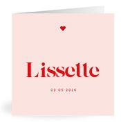 Geboortekaartje naam Lissette m3