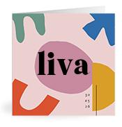 Geboortekaartje naam Liva m2