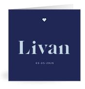 Geboortekaartje naam Livan j3