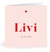 Geboortekaartje naam Livi m3