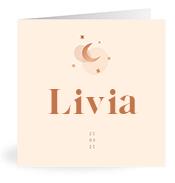 Geboortekaartje naam Livia m1