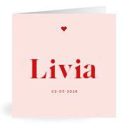 Geboortekaartje naam Livia m3
