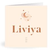 Geboortekaartje naam Liviya m1