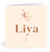 Geboortekaartje naam Liya m1