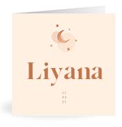 Geboortekaartje naam Liyana m1