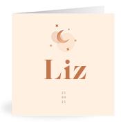 Geboortekaartje naam Liz m1