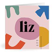 Geboortekaartje naam Liz m2