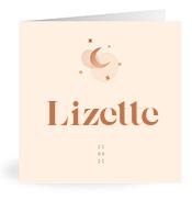 Geboortekaartje naam Lizette m1