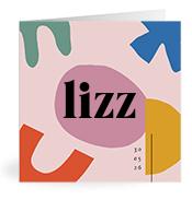 Geboortekaartje naam Lizz m2