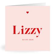 Geboortekaartje naam Lizzy m3