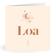 Geboortekaartje naam Loa m1