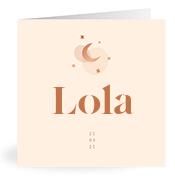 Geboortekaartje naam Lola m1