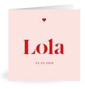 Geboortekaartje naam Lola m3