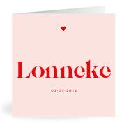 Geboortekaartje naam Lonneke m3