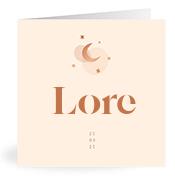 Geboortekaartje naam Lore m1