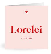 Geboortekaartje naam Lorelei m3