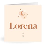 Geboortekaartje naam Lorena m1