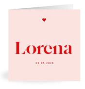 Geboortekaartje naam Lorena m3