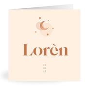 Geboortekaartje naam Lorèn m1