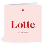 Geboortekaartje naam Lotte m3