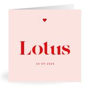 Geboortekaartje naam Lotus m3
