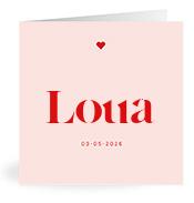 Geboortekaartje naam Loua m3