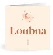 Geboortekaartje naam Loubna m1